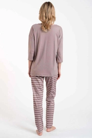 Italian Fashion Betty r.3/4 dł.sp. Nocna piżama, cappuccino/druk