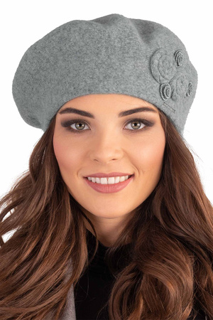 Vivisence 7037 Nakrycie g�owy beret, szary