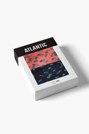 Atlantic 2MHH-005 2-pack Majtki bokserki, granat/róż