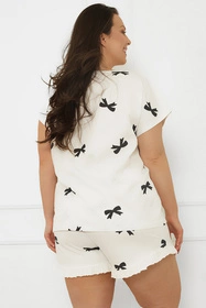 Italian Fashion Figaro kr.r. kr.sp. Nocna piżama, druk/biały