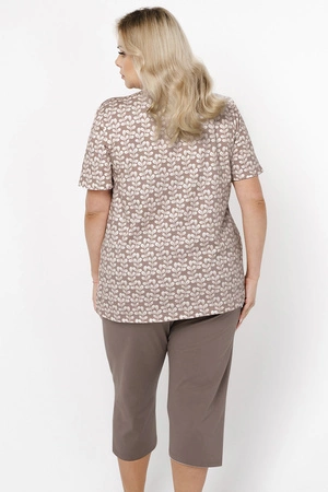 Italian Fashion Ramira kr.r. sp.3/4 Nocna piżama, druk/cappuccino