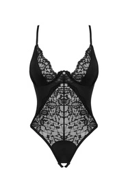 Obsessive Bellastia crotchless teddy Body sexy, czarny