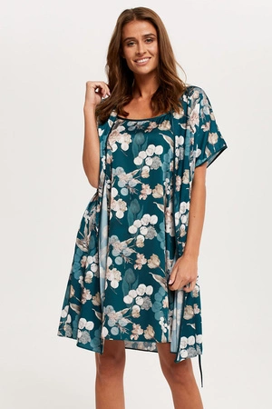 Italian Fashion Scarlet kr.r. Nocna szlafrok, druk/zielony