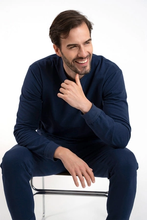 Italian Fashion Lider dł.r. dł.sp. Dres homewear, granat