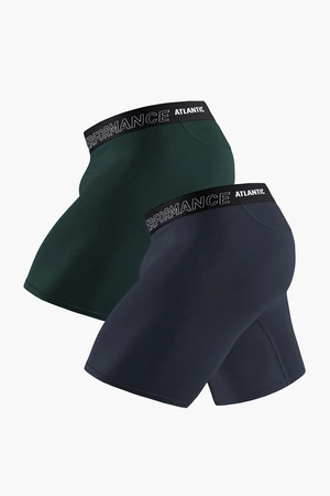 Atlantic 2MH-1209 2-pack Majtki bokserki, zielony/grafit