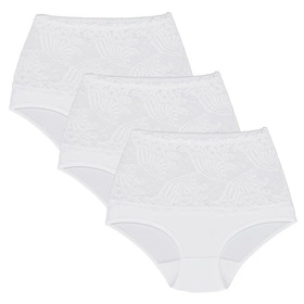 Wol-Bar Kaja 3-pak Majtki figi, biały