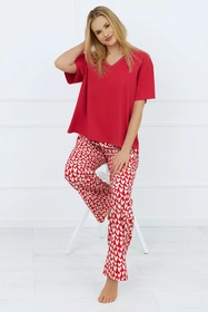 Italian Fashion Evora kr.r. dł.sp. Nocna piżama, c.czerwony