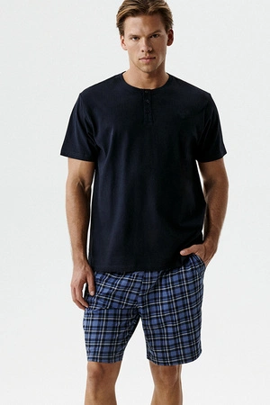 Atlantic NMP-401 Nocna piżama, granat/denim