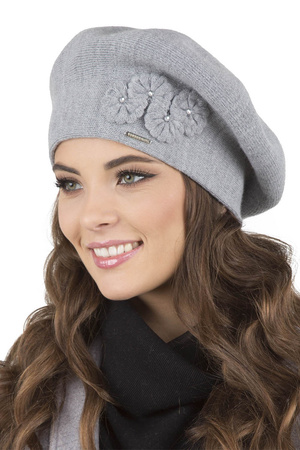 Vivisence 7006 Nakrycie g�owy beret, jasnoszary
