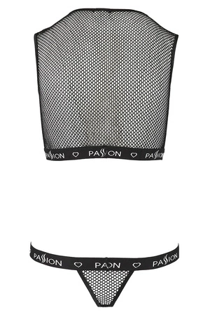 Passion Debra set Nocna komplet biustonosz + stringi, black