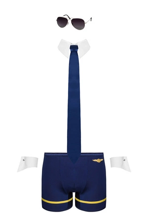 Obsessive Pilotman set Nocna sexy kostium, granatowy