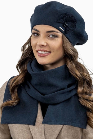 Vivisence 7036 Nakrycie głowy beret, granatowy