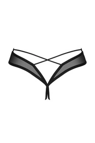 Obsessive Roxelia crotchless thong Majtki stringi otwarte, czarny