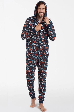 Italian Fashion Rojas dł.r. dł.sp. Kombinezon długi, druk/granat