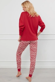 Italian Fashion Evora dł.r. dł.sp. Nocna piżama, c.czerwony/druk