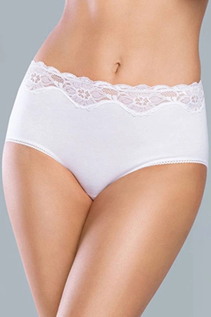 Italian Fashion Cleo maxi Majtki wysokie figi, biały