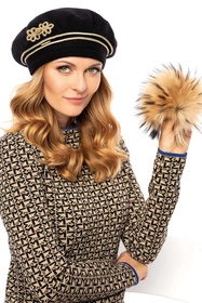 Vivisence 7066 Nakrycie głowy beret, czarny