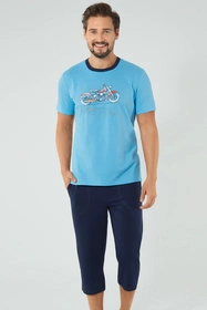 Italian Fashion Junak kr.r. sp.3/4 Nocna piżama, niebieski/granat