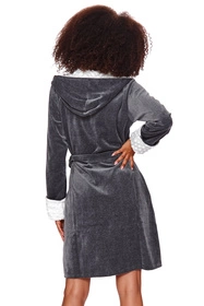 Doctor Nap SDB.7059 Nocna szlafrok, dark grey