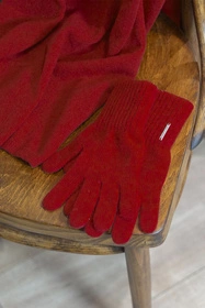 Vivisence 7201 Rękawiczki dzianinowe, czerwony