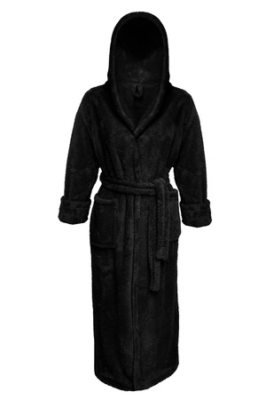 Dkaren 130 z kapturem Nocna szlafrok, czarny