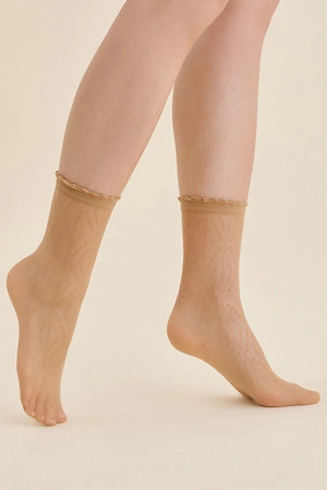 Gabriella Loma code 611 Wyrób pończoszniczy skarpetki, beige
