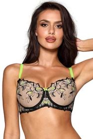 Axami V-10151 Biustonosz push-up, beżowo-czarny