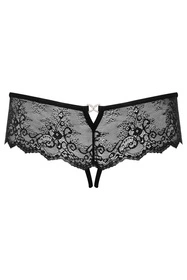 Obsessive Merossa crotchless panties Majtki figi otwarte, czarny