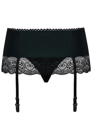 Obsessive Miamor garter belt Pas do pończoch niski, czarny
