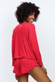 Dkaren Ronnie Nocna komplet koszulka + szorty, czerwony