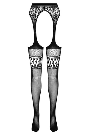 Passion S026 Wyrób pończoszniczy pończochy z pasem, black