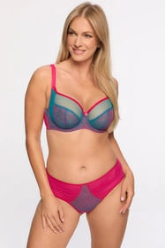 Gaia 1294 Cintia Biustonosz miękki, turkus-fuksja