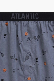 Atlantic 2MBX-052 2-pak Majtki bokserki, czarny/niebieski