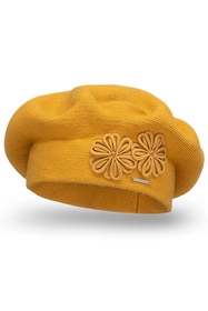 Vivisence 7007 Nakrycie głowy beret, miodowy