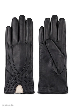 Vivisence 7225 Rękawiczki skórzane, black