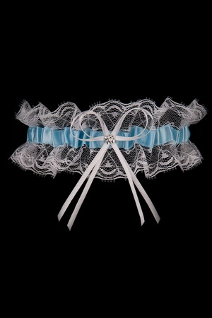 Julimex PW-27 Praga Wyrób pończoszniczy podwiązka, biało-niebieski