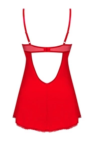 Obsessive Ingridia chemise Nocna komplet koszulka + stringi, czerwony