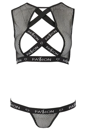 Passion Debra set Nocna komplet biustonosz + stringi, black