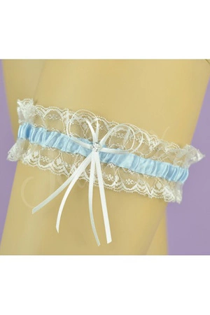 Julimex PW-27 Praga Wyrób pończoszniczy podwiązka, biało-niebieski