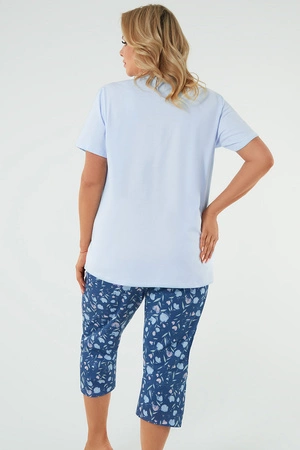 Italian Fashion Agalia kr.r. sp.3/4 Nocna piżama, niebieski/druk