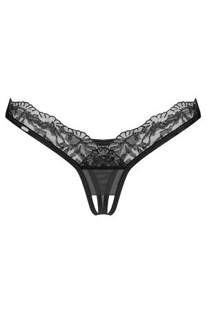 Obsessive Arrowel crotchless thong Majtki stringi otwarte, black