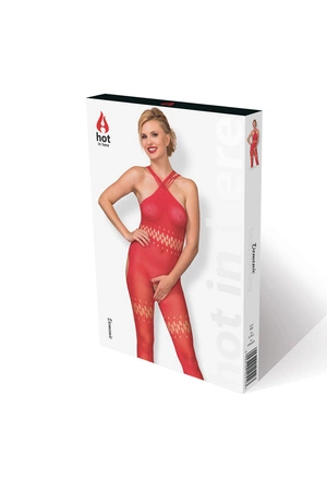 Hot in Here Demonic Body bodystocking, czerwony