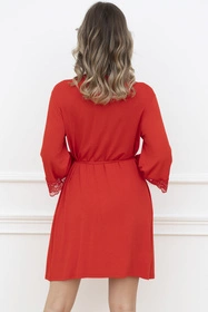 Italian Fashion Samaria r.3/4 Nocna szlafrok, czerwony