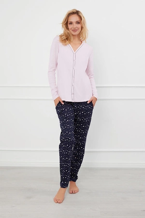 Italian Fashion Libra dł.r. dł.sp. Nocna piżama, róż/druk