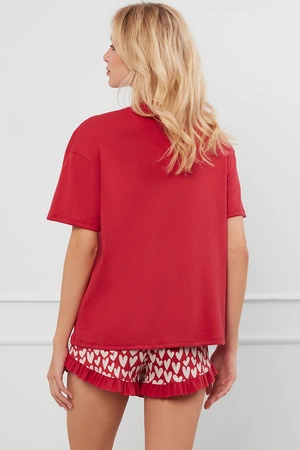 Italian Fashion Evora kr.r. kr.sp. Nocna piżama, c.czerwony/druk