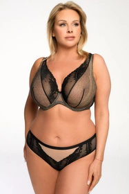 Bella Misteria 51-110 Czarny Łabędź Biustonosz miękki, czarno-beżowy