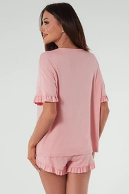 Italian Fashion Styl kr.r. kr.sp. Nocna piżama, pudrowy róż