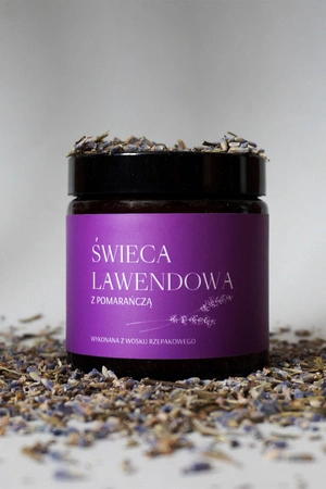 Mglife Świeca lawenda z pomarańczą - rzepakowa Świeca zapachowa, naturalna