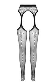 Passion ECO S008 Wyrób pończoszniczy pończochy z pasem, black