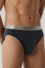 Atlantic 2BMP-013 2-pack Majtki slipy, grafitowy